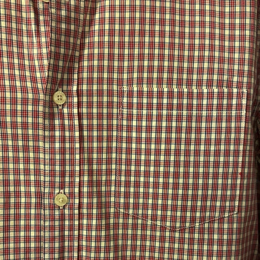 J. Crew Men's Burgundy Plaid Button-Down Shirt - Picture 3 of 4